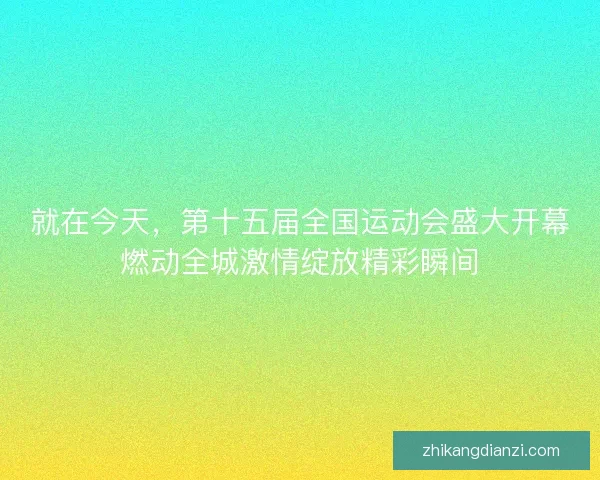 就在今天，第十五届全国运动会盛大开幕燃动全城激情绽放精彩瞬间